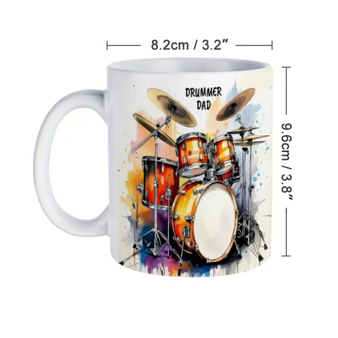Kubek "Drummer Dad" – Idealny Prezent dla Perkusisty! Kubek "Drummer Dad" – Idealny Prezent dla Perkusisty!