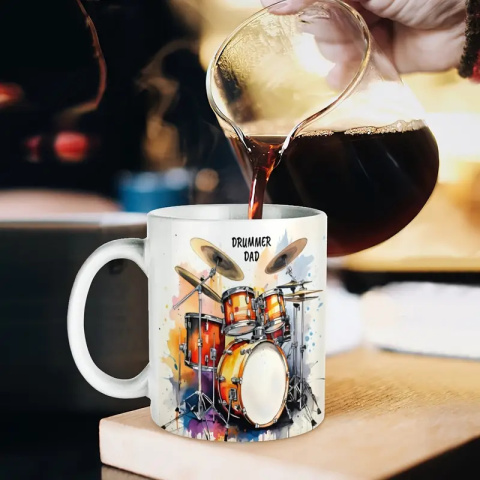 Kubek "Drummer Dad" – Idealny Prezent dla Perkusisty! Kubek "Drummer Dad" – Idealny Prezent dla Perkusisty!