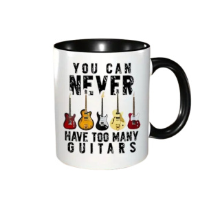 Kubek "You Can Never Have Too Many Guitars" – Must-Have dla Gitarzysty!