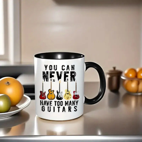 Kubek "You Can Never Have Too Many Guitars" – Must-Have dla Gitarzysty! Kubek "You Can Never Have Too Many Guitars" – Must-Have dla Gitarzysty!