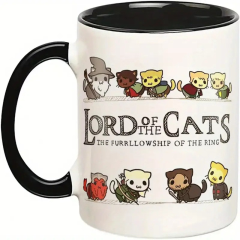 Kubek "Lord of The Cats: The Furrllowship of The Ring" Kubek "Lord of The Cats: The Furrllowship of The Ring"